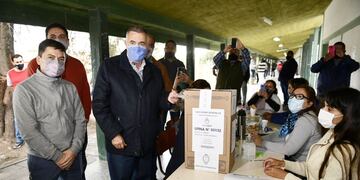 Osvaldo Jaldo emitió su voto.