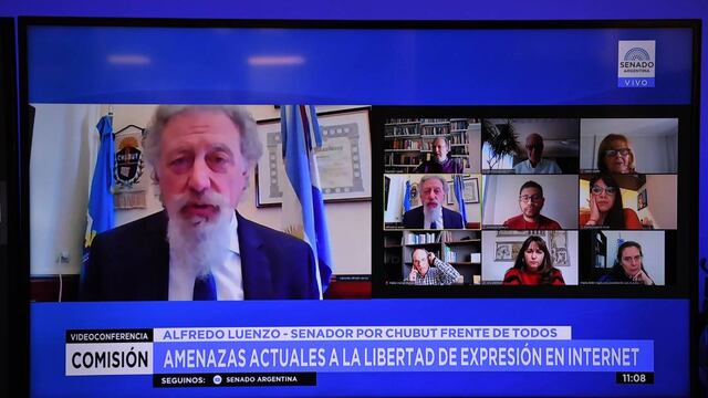 Luenzo anunció su proyecto durante una reunión de la Comisión de Medios (Comunicación Senado)