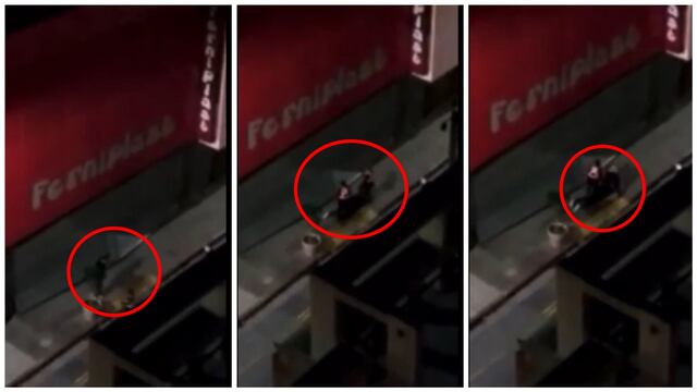 El sujeto forzó la persiana y cuando salió lo agarró la policía. (Video: El Doce)