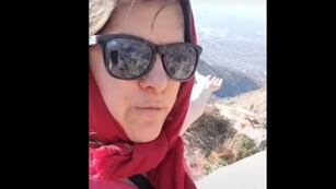 Subió un video mientas comenzaba el incendio del Uritorco
