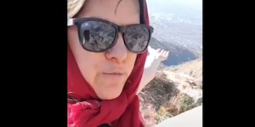 Subió un video mientas comenzaba el incendio del Uritorco