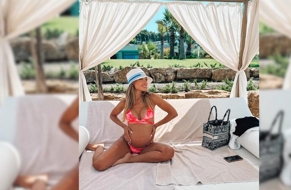 Agustina Gandolfo disfruta al máximo su enorme panza a semanas de dar a luz a Theo