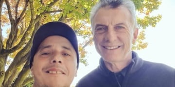 La selfie de El Dipy junto a Mauricio Macri