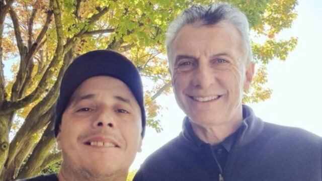 La selfie de El Dipy junto a Mauricio Macri