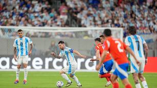 Argentina en el partido ante Chile, por la segunda fecha de la Copa América. (Gentileza Selección Argentina)