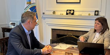 Mauricio Davico y Patricia Bullrich se reunieron para analizar las condiciones de seguridad en la frontera con Uruguay