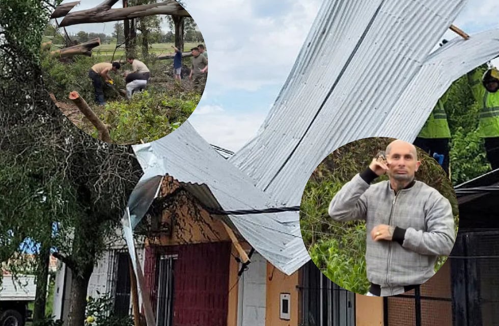 La tormenta causó voladuras de techos, árboles caídos y destrozos en Concepción del Uruguay