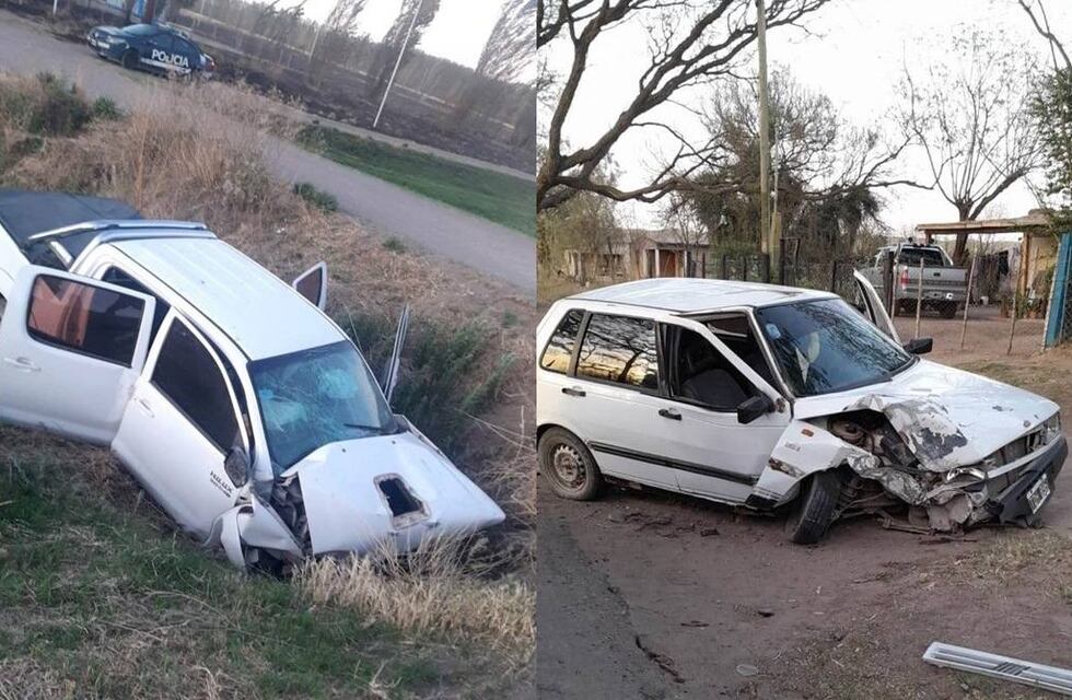 En Alvear una camioneta chocó contra un puente y en San Rafael un auto se estrelló con un árbol