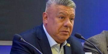 Claudio Tapia, presidente de la Asociación del Fútbol Argentino. La pelea con Andrés Fassi y Talleres mantiene la centralidad (Prensa AFA).