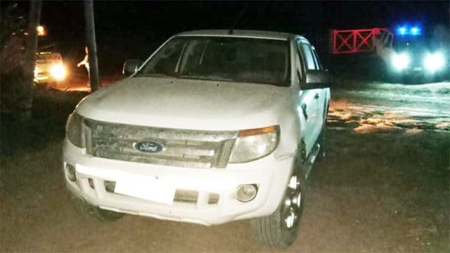 La camioneta que robaron los delincuentes.