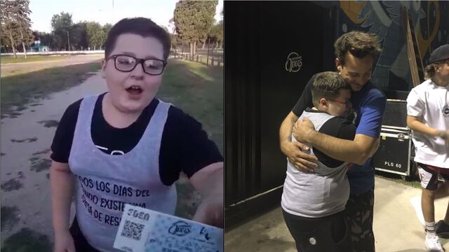 El pequeño fue sorprendido por su mamá que le regaló las entradas para ver a Chano.