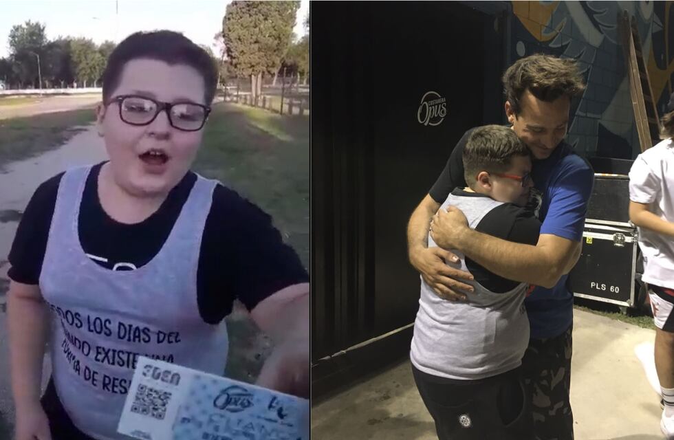 Viral emotivo: el llanto del nene cordobés fanático de Chano que pudo ir al show en Río Cuarto