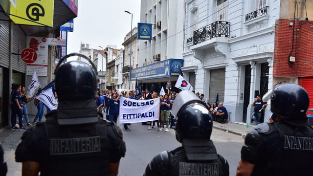 Infantería se desplegó en el centro para evitar incidentes.