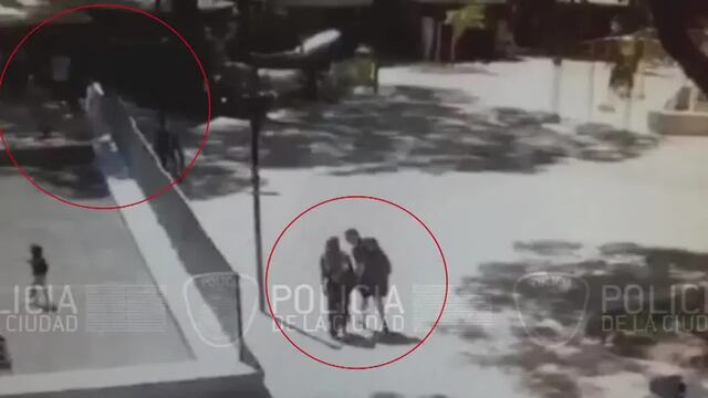 Los videos de las cámaras de seguridad que muestran la secuencia de los hechos previos al abuso sexual. Foto: captura de video.