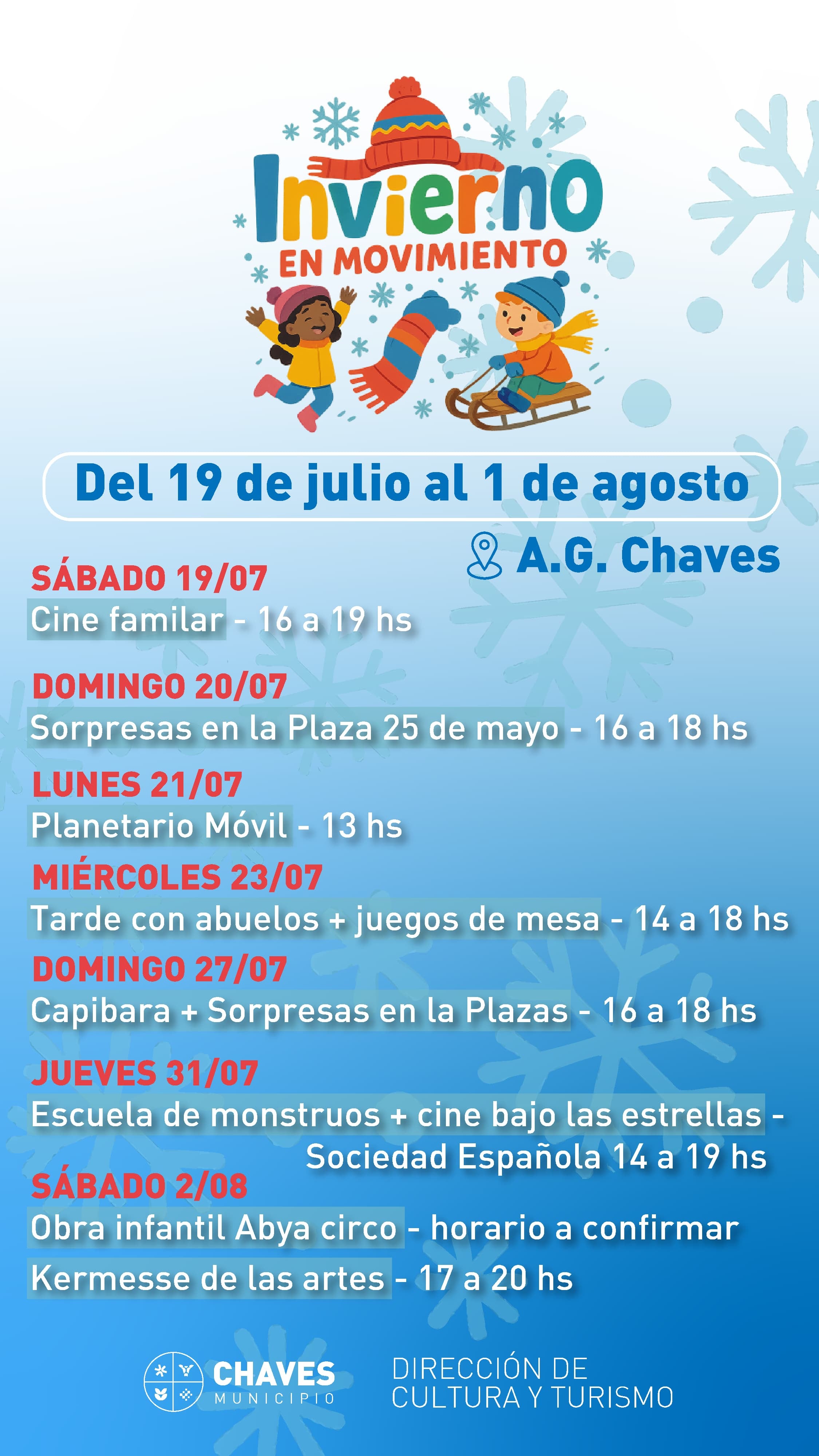 Gonzales Chaves: Arranca “Invierno en Movimiento”