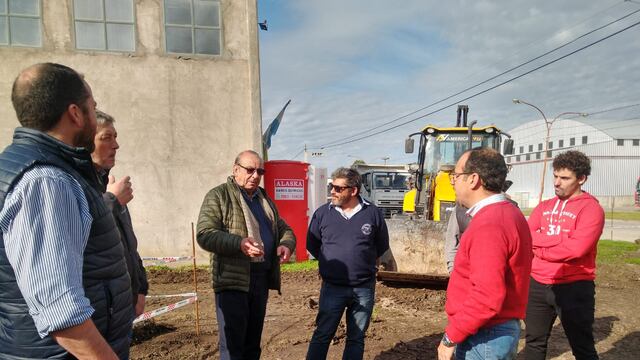 la obra del Polo Tecnológico Metalúrgico del Parque Industrial de Tres Arroyos