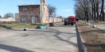 En la esquina de General Paz y Doctor Gustavo Domínguez del Barrio Villa Celestina de Villa Mercedes ocurrió el accidente fatal. Gentileza El Diario
