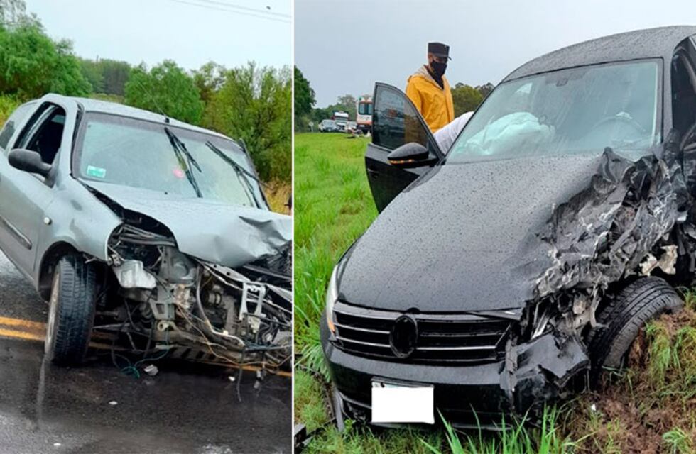 Choque en La Picada: dos menores de 3 y 6 años fueron internadas tras el accidente en ruta 12