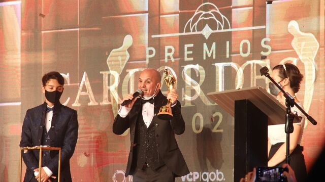 Edición 2021 de Premios Carlos, cuando ganó el de Oro "América Show" (Foto: La Voz Archivo)