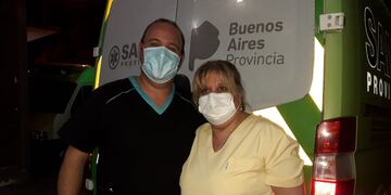 Enfermeros Ana Linder y Pablo Paglioni