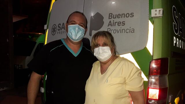 Enfermeros Ana Linder y Pablo Paglioni