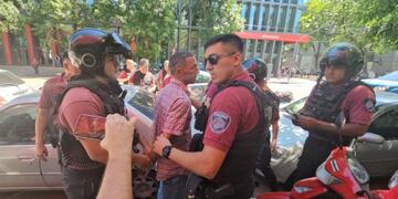 La detención del agresor