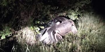 San Martín: viajaba con su pareja en automóvil, despistó y se encuentra herida.