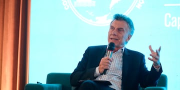 Mauricio Macri habló de sexo frente a decenas de empresarios en La Rural. 
Foto: Foto Clarín