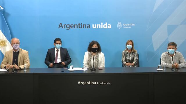 La ministra de Salud, Carla Vizzotti (c), junto a sus pares de CABA, Buenos Aires, Córdoba y San Luis hablaron sobre la vacunación tras la reunión del Consejo Federal de Salud (COFESA).