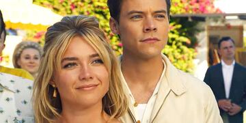 Florence Pugh y Harry Styles en "No te preocupes cariño"