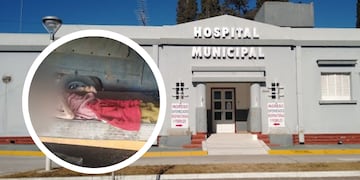 La mujer hallada en estado de abandono fue trasladada a un hospital.