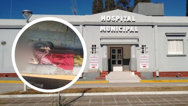 La mujer hallada en estado de abandono fue trasladada a un hospital.