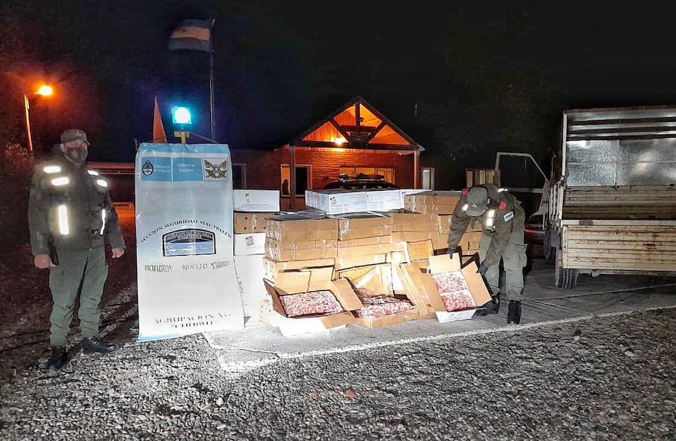 Gendarmería interceptó un cargamento de más de mil kilos de langostinos de origen ilegal