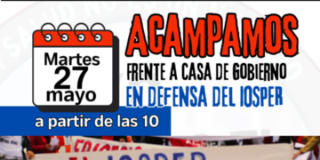 AGMER Paraná inicia acampe frente a Casa de Gobierno.