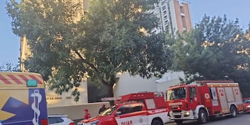 Incendio en la Torre Ángela, con evacuación preventiva (Gentileza).