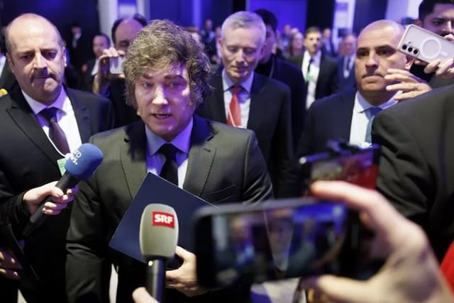 El presidente Javier Milei en Davos (Suiza) EFE/EPA/Michael Buholzer