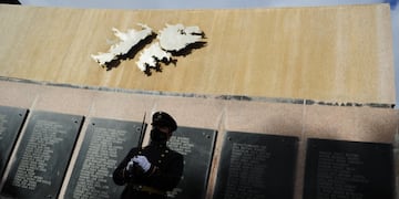 Acto de Malvinas en CABA (Foto: Clarín)
