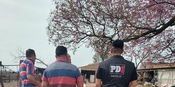 Allanamiento en donde recuperaron el celular robado