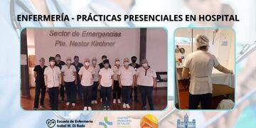 Comenzaron las prácticas presenciales de Enfermería en el Hospital Pirovano