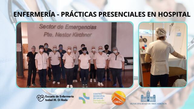 Comenzaron las prácticas presenciales de Enfermería en el Hospital Pirovano