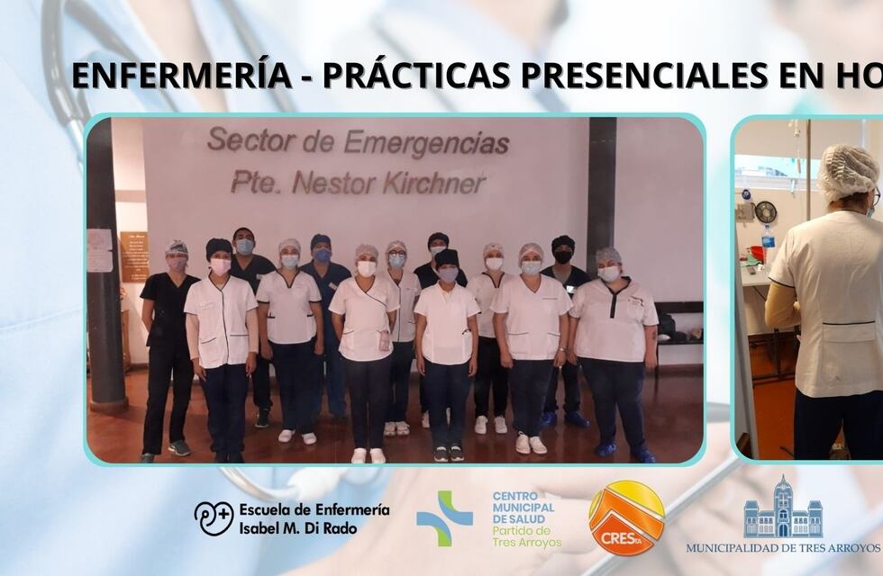 Volvieron las prácticas presenciales de Enfermería en el Hospital Pirovano