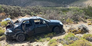 El Chevrolet Prisma en el que viajaba lalocutora Susana Zúñiga junto a su familia.
