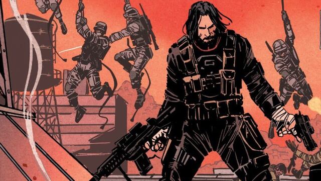 Keaune Reeves en el cómic BRZRKR.