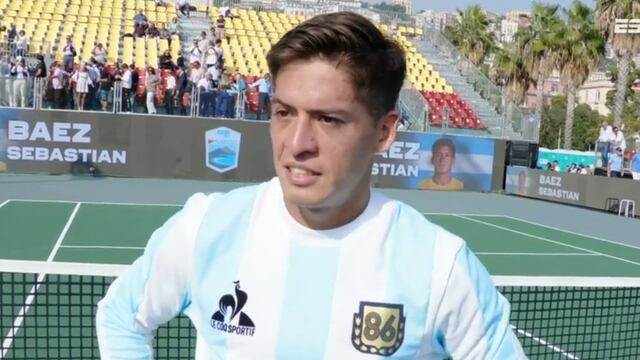 El tenista argentino Sebastián Báez cortó una racha negativa de 11 derrotas en tres meses y se puso la "10" en Nápoles. (@ESPNtenis)