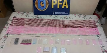 Parte del cargamento de droga secuestrado en los allanamientos