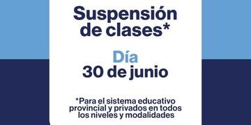 El Ministerio de Educación suspendió las clases del lunes en toda la provincia por las bajas temperaturas.