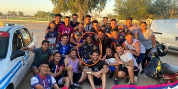 Daniel "El Negro" Garro visitó a sus compañeros de EFI Juniors
