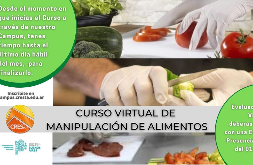 Abierta la inscripción para el Curso de manipuladores de Alimentos en Cresta
