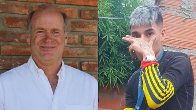 Andrés Blaquier y "Lucianito", el joven que lo asesinó para robarle la moto.