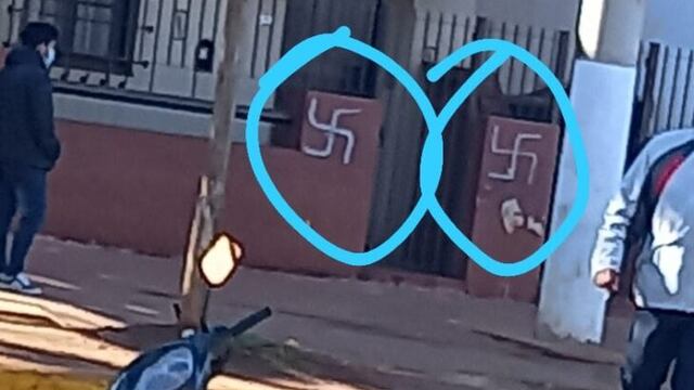 Identificaron y detuvieron al joven autor de las pintadas nazis en Eldorado.